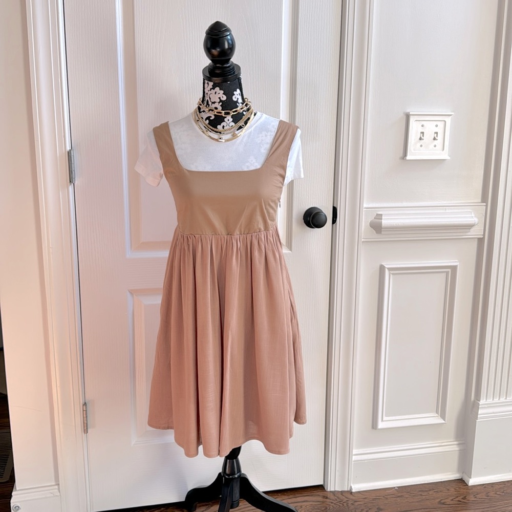 AND NOW THIS baby doll cotton/rayon dress with a lining